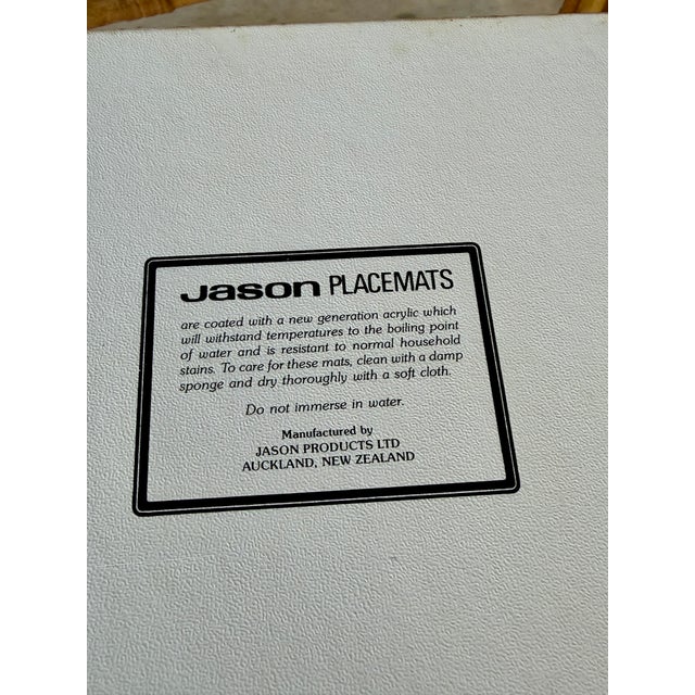 White 1980s Ken Done Australian Parrot Placemats, Set of 6 in Original Box For Sale - Image 8 of 12