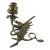 Italian Mid-Century Double Dragon Bronze Candle Holder For Sale