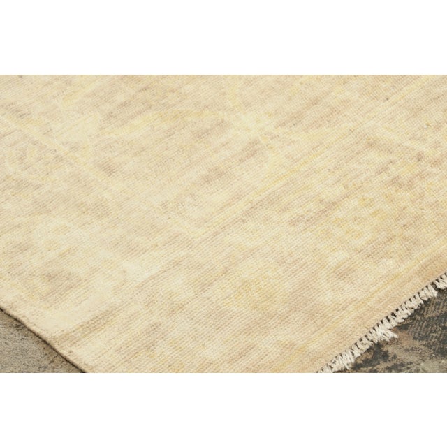 1920s Antique Spanish Square Geometric Wool Rug in Beige, by Rug & Kilim, 1920-1929 For Sale - Image 5 of 9