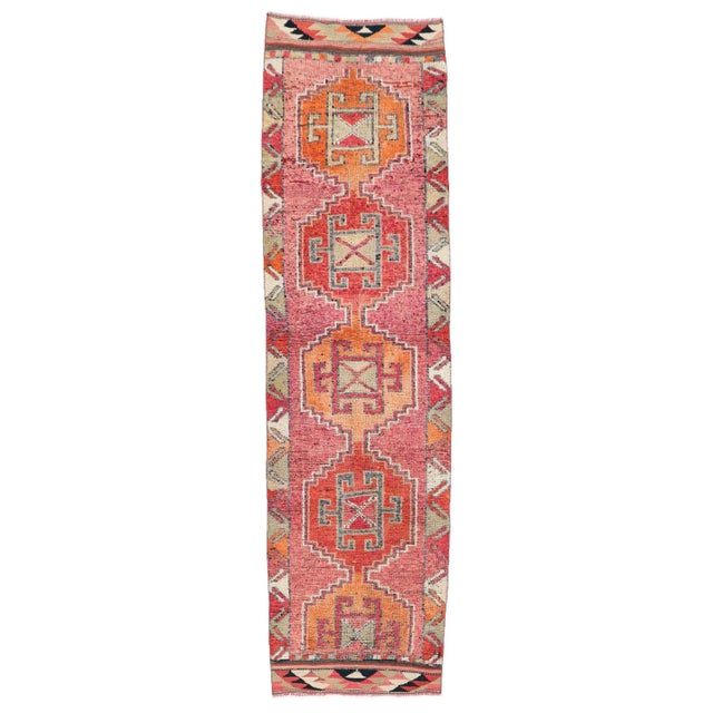 Textile Vintage Herki Runner Rug For Sale - Image 7 of 7