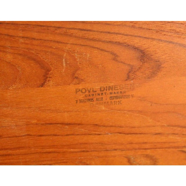 Povl Dinesen Povl Dinesen Pair Danish Modern Teak End Tables Solid Tapered Dowel legs 1 Shelf For Sale - Image 4 of 10