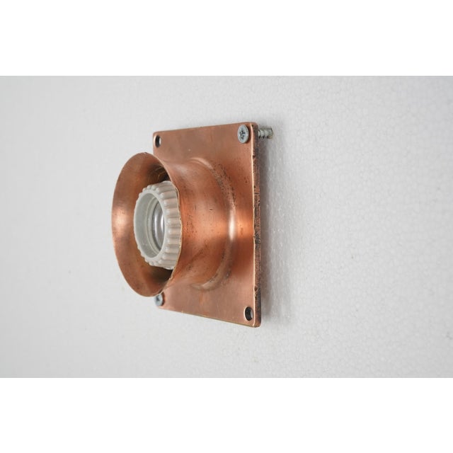 1920s 1920s New York City Subway Brass Flush Mount Light For Sale - Image 5 of 8