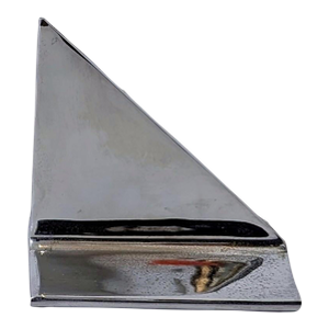 Mid-Century Chrome Sailboat Bookends | Minimalist Nautical Design