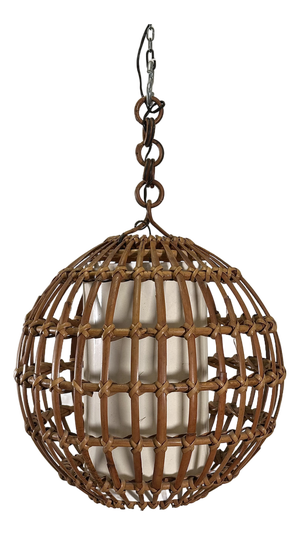 Vintage Rattan Lantern, 1970s