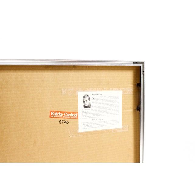 Vintage Mid Century Abstract Art Deco Landscape Serigraph Print — Antonio Guansé For Sale In Los Angeles - Image 6 of 6