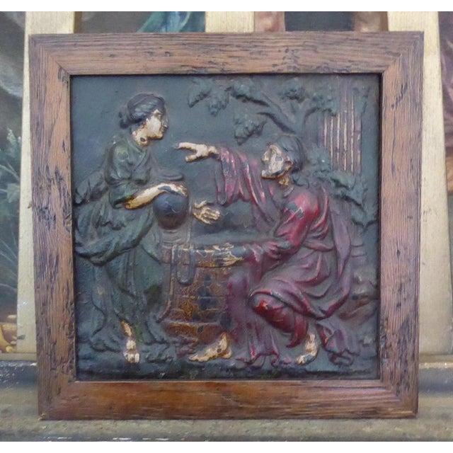18th Century Cast Iron Religious Figural Plaque, 1760 For Sale - Image 16 of 17