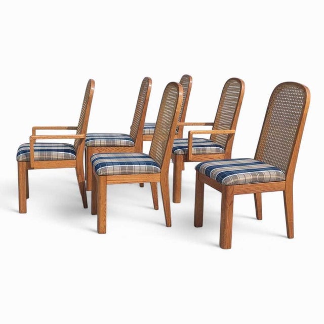 Postmodern Cane Back Dining Chairs by Douglas, Set of 6, 1980s For Sale - Image 10 of 18