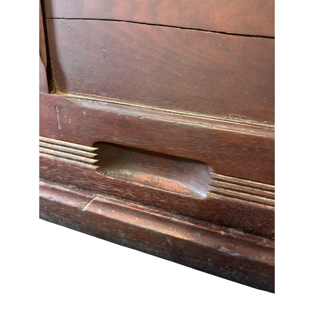 Oxblood Red Antique j.m.w Jones Chicago Mahogany Tambour 2-Door Office Cabinet, Circa 1900 For Sale - Image 8 of 12