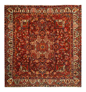 Persian Semi Antique Bakhtiari Hand-Knotted 10'2'' X 10'11''