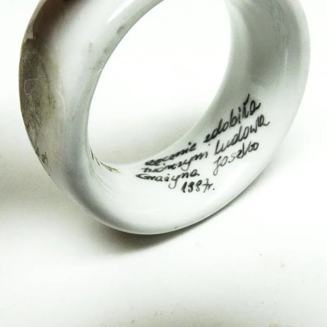 Postmodern Napkin Holder from Chodziez Pottery, Poland, 1990s, in Very Good conditions. Designed 1990 to 1999 This piece...