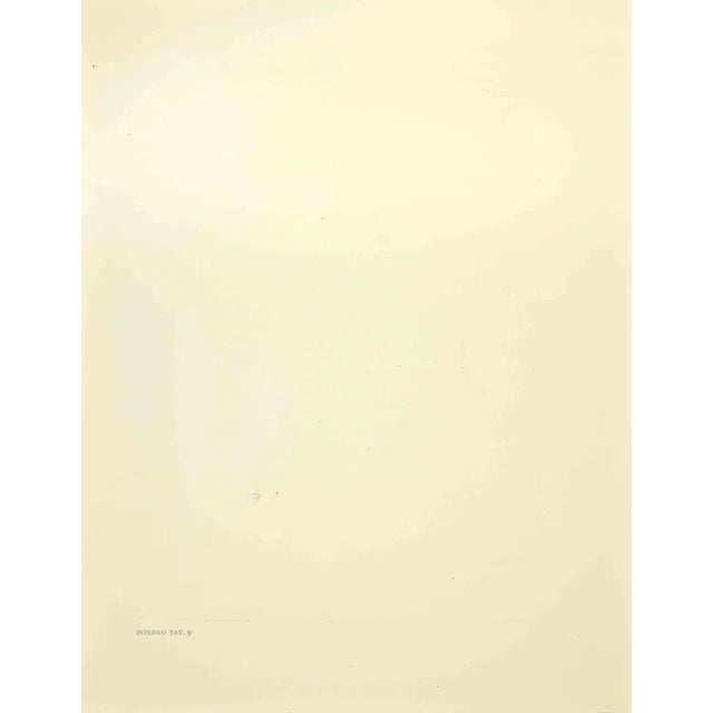 Erinnyes - Hell Plate 11 is a woodcut print realized in 1963 for a series illustrating the Medieval poem of the "Divine...