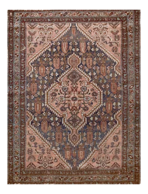 Handwoven Mid 20th Century Persian Malayer Rug