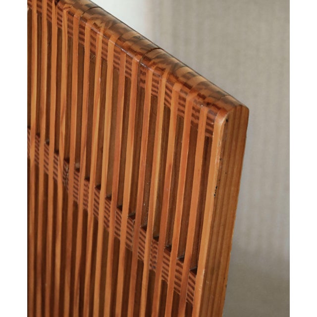 Strips Wood Occasional Chair, 1990 For Sale - Image 12 of 14