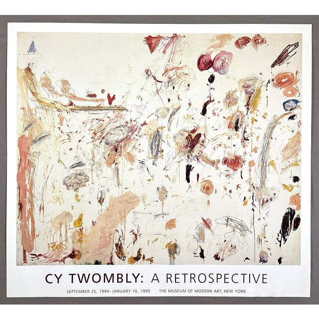 Cy Twombly "Untitled 1961" Large Original 1994 Retrospective the Museum of Modern Art Exhibition Poster For Sale - Image 13 of 13
