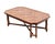 HENREDON FURNITURE Four Centuries Collection Solid Oak Rustic Americana 46" Accent Coffee Table w. Lattice Parquet Top 17"...