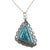 Fred Guerro Navajo sterling spiderweb turquoise pendant. Solid sterling, throwing in 18" sterling necklace that isn‘t...