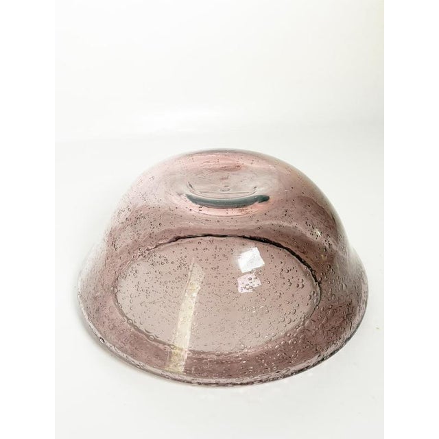 Glass Biot Bubble Glass Salad Bowl or Catchall, France, 1970s For Sale - Image 7 of 11