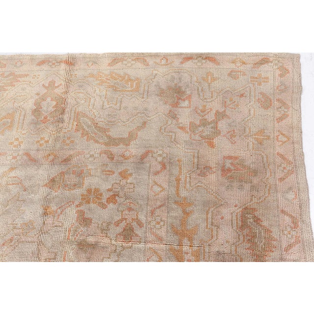 Turkish Antique Turkish Oushak Rug For Sale - Image 3 of 10