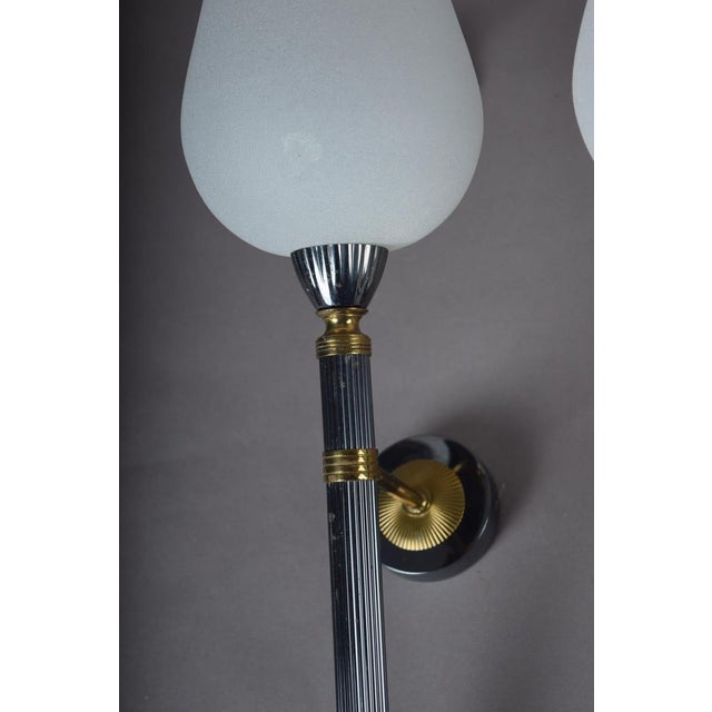 1970s Wall Lights, Style of Maison Jansen, Neoclassical French Design - a Pair For Sale - Image 11 of 12