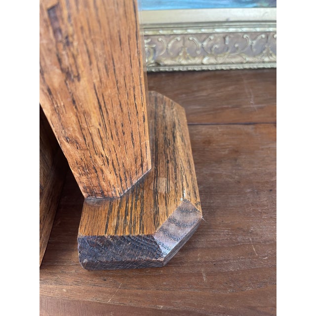Brown Vintage Handcrafted Bookends With Faceted Beveled Design, Possibly 1980s American Studio Craft For Sale - Image 8 of 11