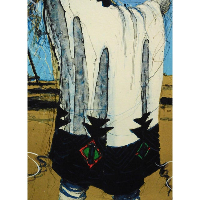 Larry Fodor "Crow Mother Kachina St I" Hand Signed Original Lithograph For Sale - Image 4 of 6
