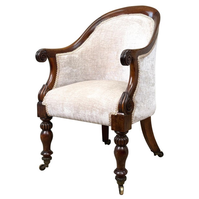 19th Century English Regency Rosewood Tub Library Armchair For Sale - Image 15 of 15