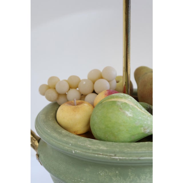 Large Hollywood Regency Table Lamp with Fruit Bouquet, Italy, 1970s For Sale - Image 4 of 13