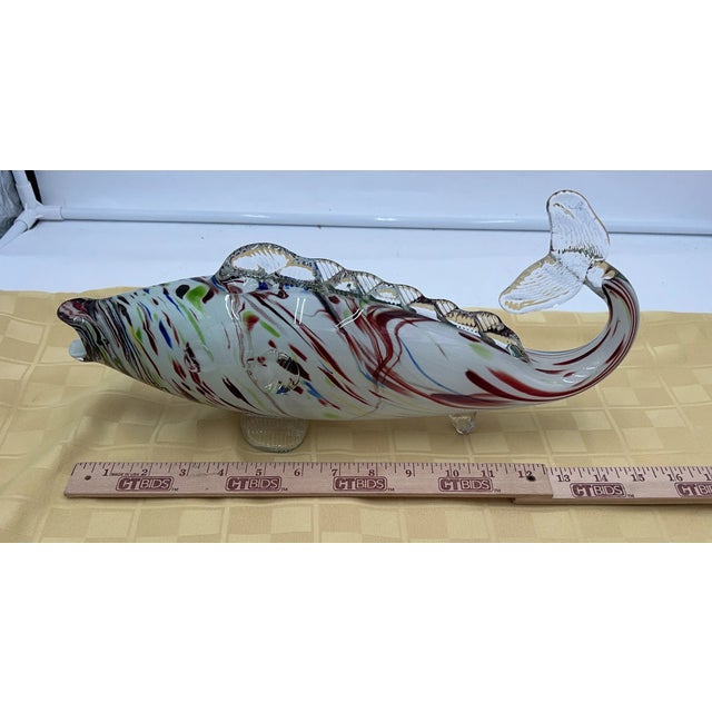 Add a touch of coastal elegance to your décor with this **Vintage Murano Style Glass Fish Figurine**, a beautifully...