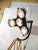 A 1990s heraeus hanaulux model 2004 four-way shadowless surgical lamp, reworked into a floor lamp and mounted on a tripod...