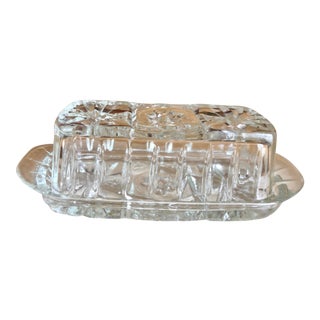 Early American Prescut Eapc Butter Dish Set by Anchor Hocking For Sale