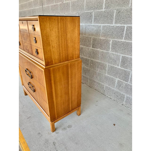 Vintage Thomasville Furniture Burl Wood Highboy Dresser | Chairish