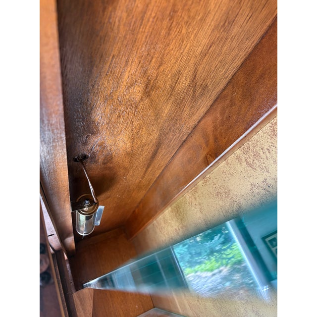 1960s Spanish Revival/Mediterranean Style Vintage China Cabinet For Sale - Image 9 of 11