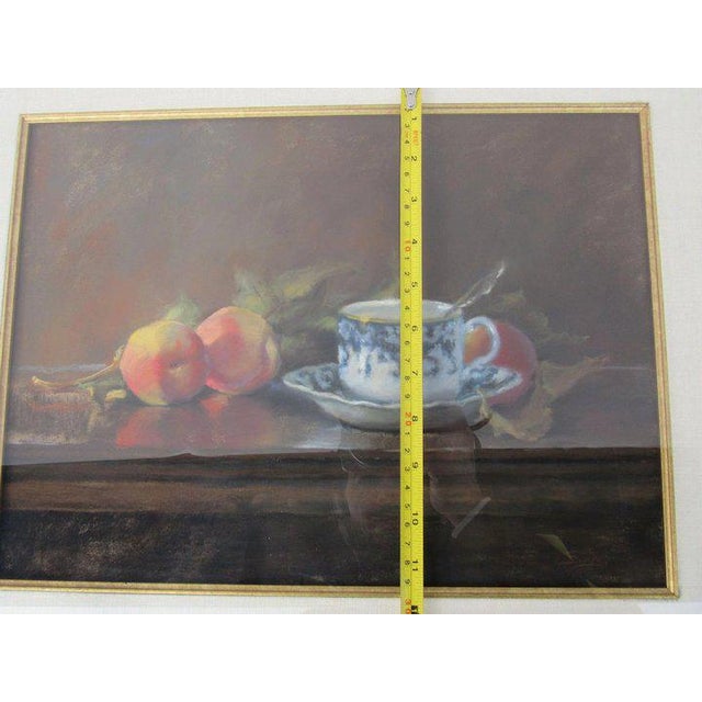 Brown Mid 20th Century Pastel painting by Deborah Bays Tea Cup For Sale - Image 8 of 10