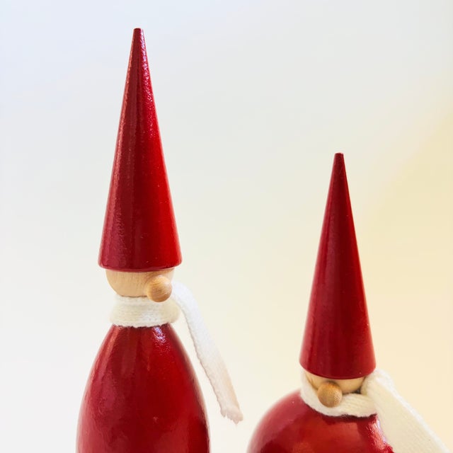 Wood Swedish Tomtes Gnomes by Larssons Tra - Set of 2 For Sale - Image 4 of 9