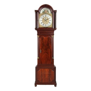 English Grandfather Clock with Moon Phases, 1780 For Sale