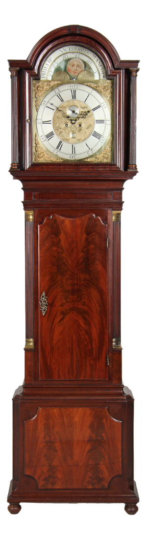 English Grandfather Clock with Moon Phases, 1780