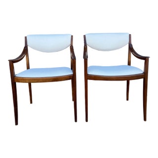 Pair of Mid 20th Century Drexel Parallel Arm Chairs by Barney Flagg For Sale