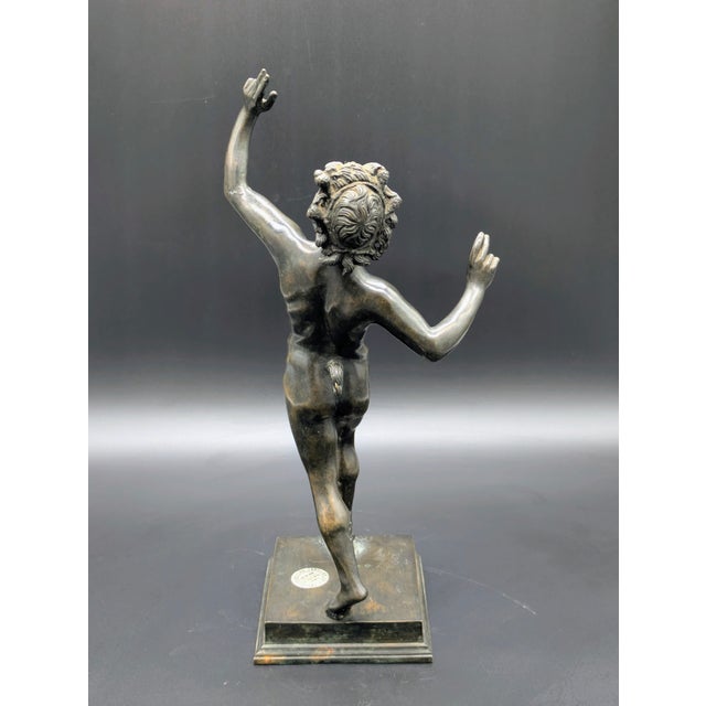 Vintage Italian Bronze Sculpture: "The Dancing Faun of Pompeii" For Sale In Portland, OR - Image 6 of 11