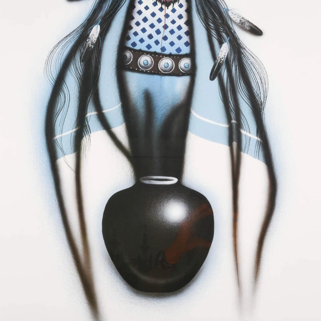 Framed Signed Blue Spirit Print by Robert Redbird For Sale - Image 4 of 14