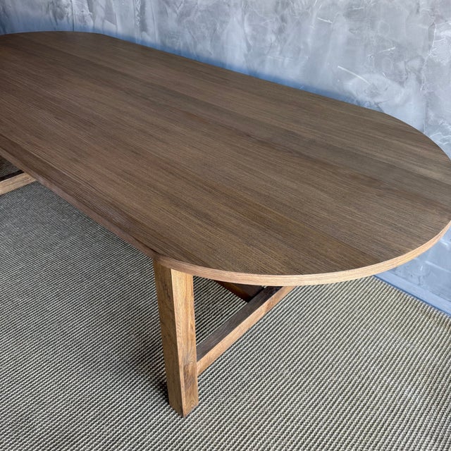 Oval Dining Table in Natural White Oak 74" - Montana Brown For Sale In Los Angeles - Image 6 of 9
