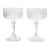 1990s Cristal D’Arques “Longchamp” Crystal Coupe Champagne Glasses - a Pair For Sale
