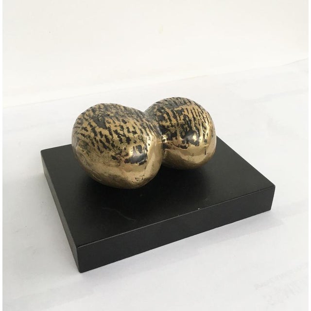 Vintage Italian Bronze Abstract Sculpture by Eli Riva, 1970 For Sale - Image 9 of 18