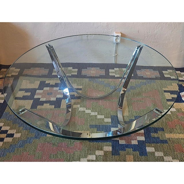 Steel and Glass Coffee Table by Werner Lindner for Bacher, 1970s For Sale - Image 12 of 14