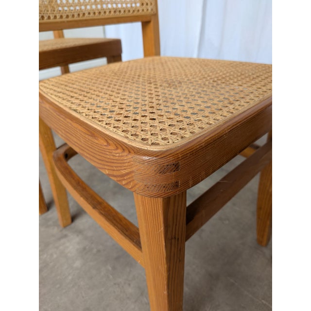 Mid-Century Modern Cane Seat Dining Chair, Yugoslavia, 1970s For Sale - Image 6 of 18