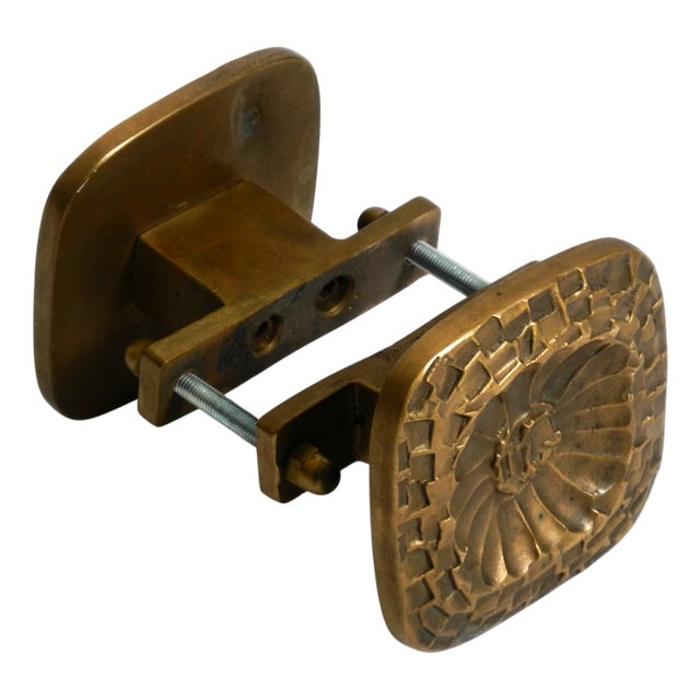 Mid-Century Modern Double-Sided Door Handles in Heavy Bronze, 1960s, Set of 2 For Sale