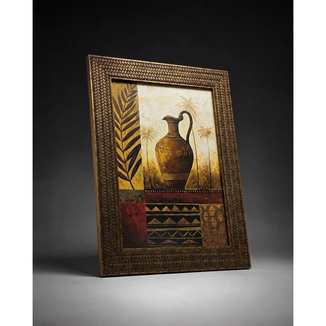 Pop Art Mediterranean Urn and Palm Tree Framed Wall Art For Sale - Image 3 of 5