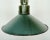 Industrial Petrol Enamel Military Pendant Lamp with Cast Aluminium Top, 1960s For Sale - Image 4 of 12