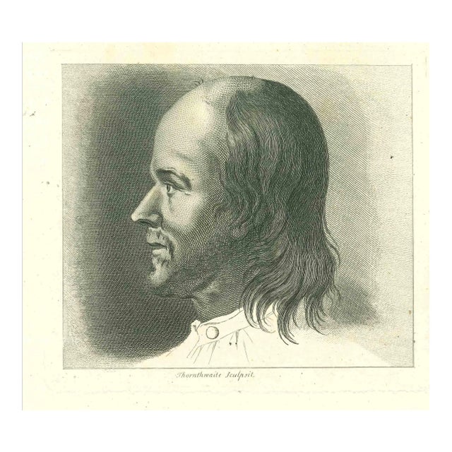 John Thornthwaite, Portrait of a Man, Original Etching, 1810 For Sale