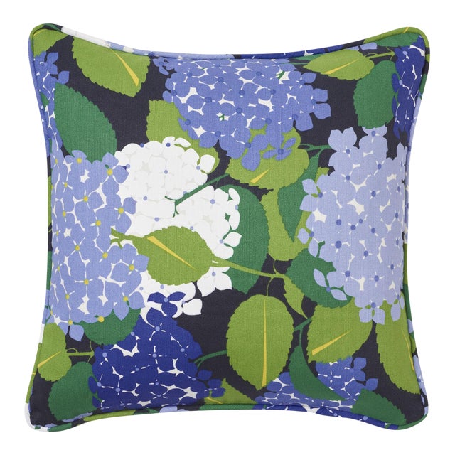 Schumacher X Paul Poiret Hydrangea Pillow in Document For Sale