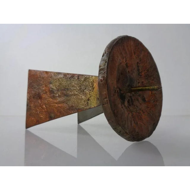 Germn Brutalist Copper and Brass Candleholder, 1960s For Sale - Image 14 of 18